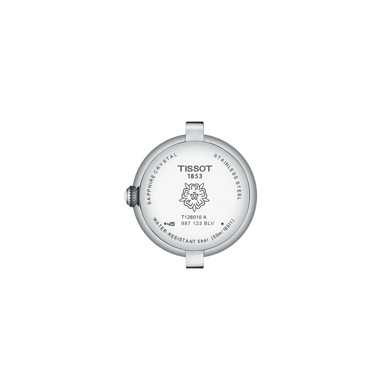 Vista posterior de la caja del reloj Tissot Bellissima 26mm - M double tour strap