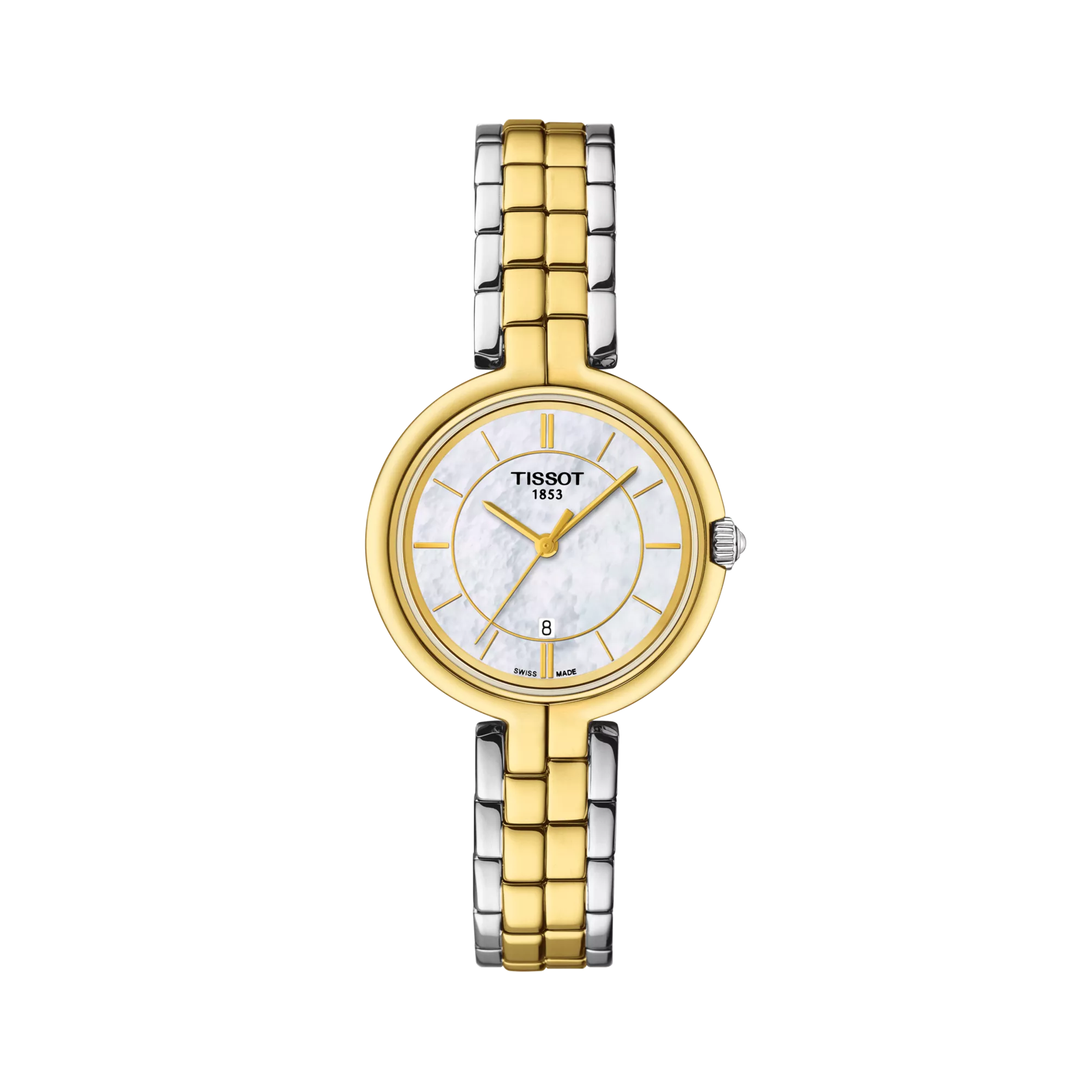 Vorderansicht der Uhr Tissot Flamingo