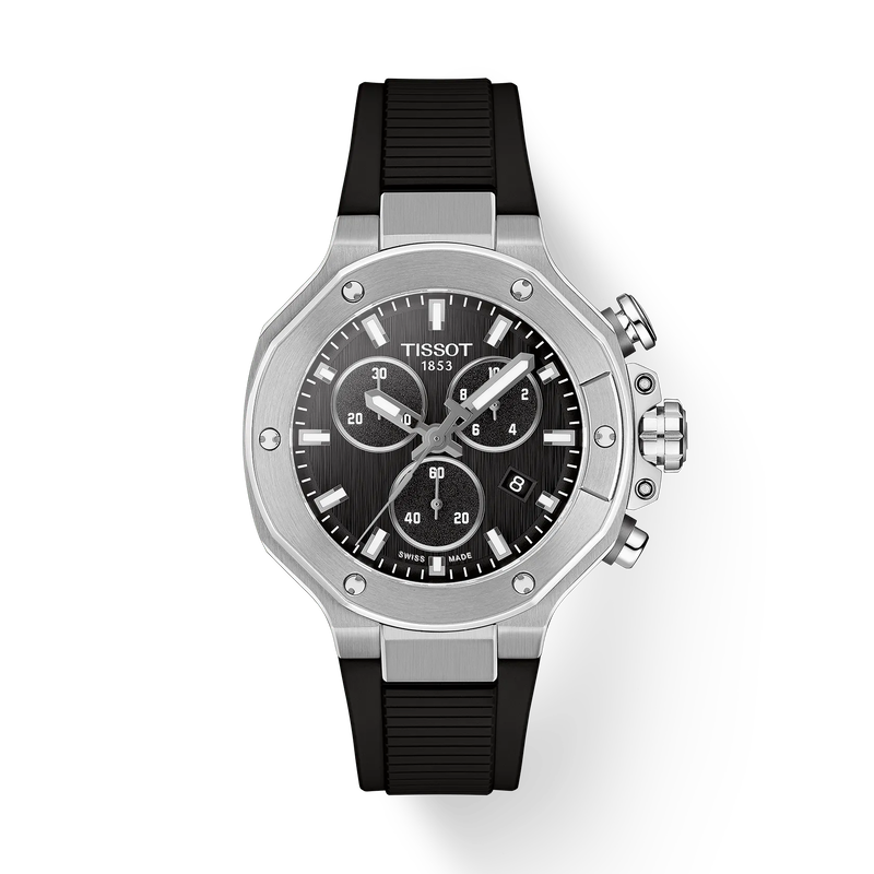 TISSOT T-Race クォーツ クロノグラフ 38mm の正面図・影あり