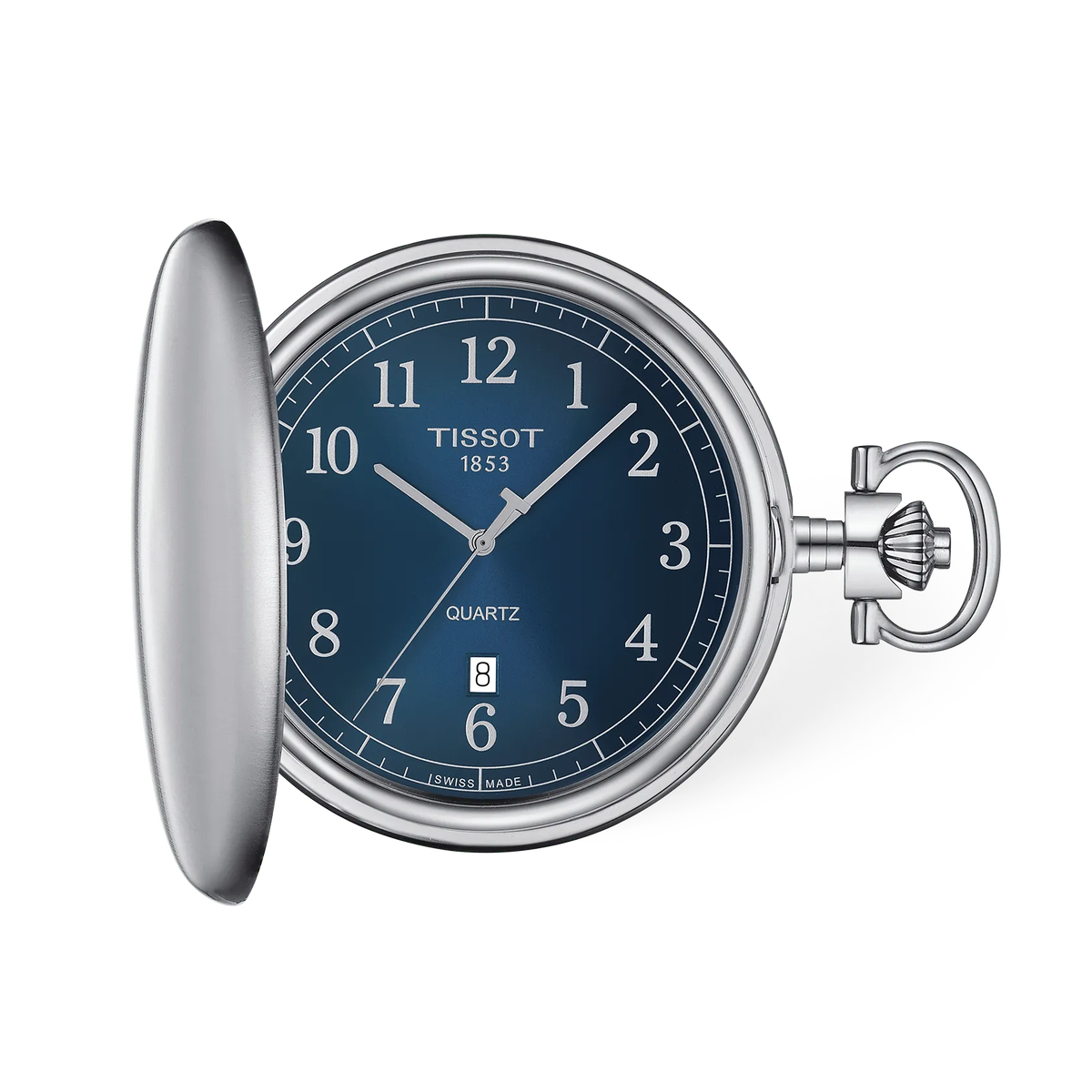 Карманные кварцевые часы Tissot Savonnette 48.5 мм, цвет: Синий градиентный