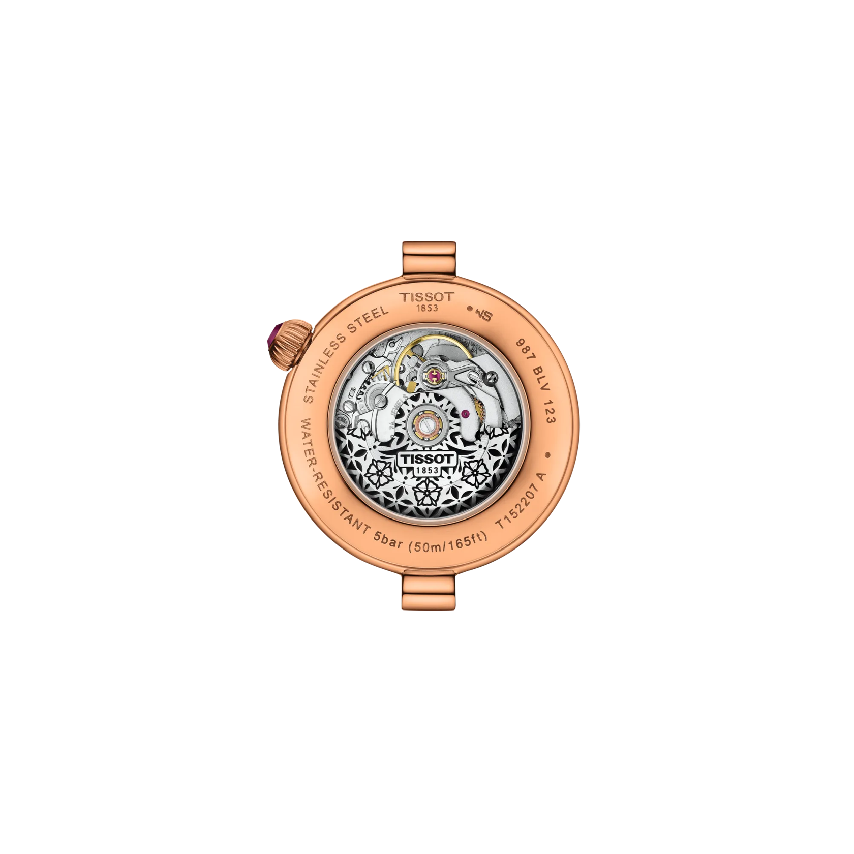 Back view of the watch case Tissot D&eacute;sir 28mm