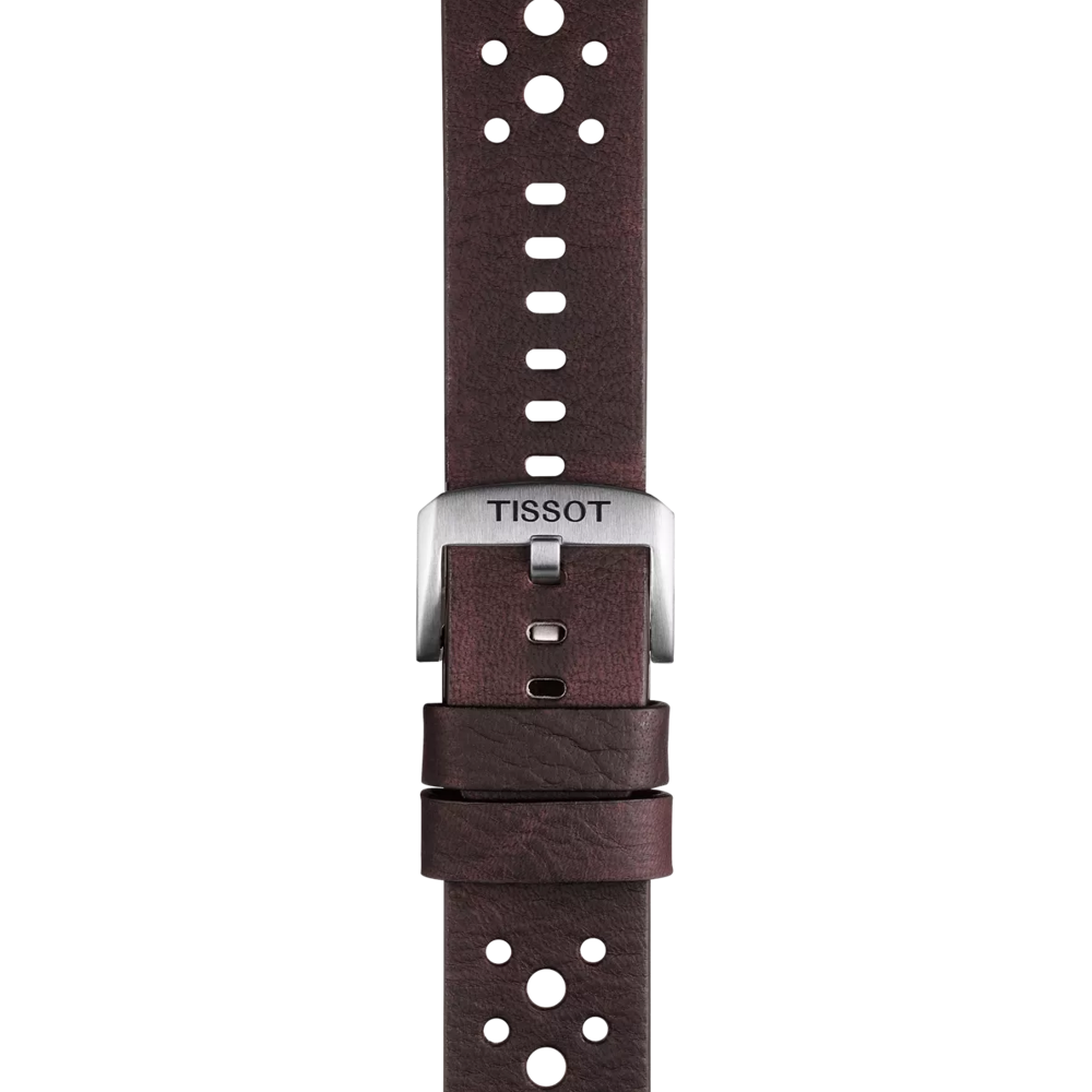 Zoom sobre Correa marrón de piel oficial Tissot 22 mm