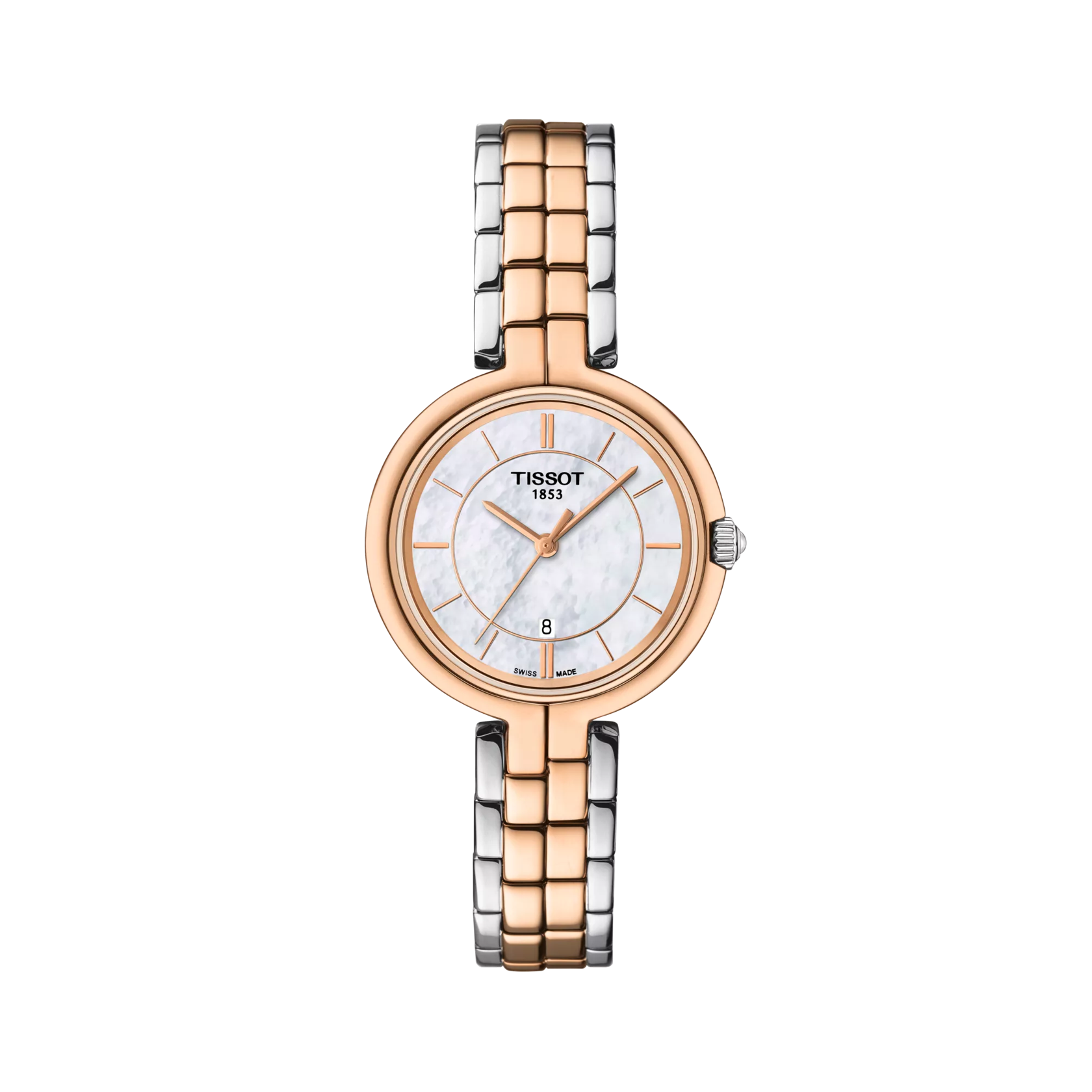 Vorderansicht der Uhr Tissot Flamingo