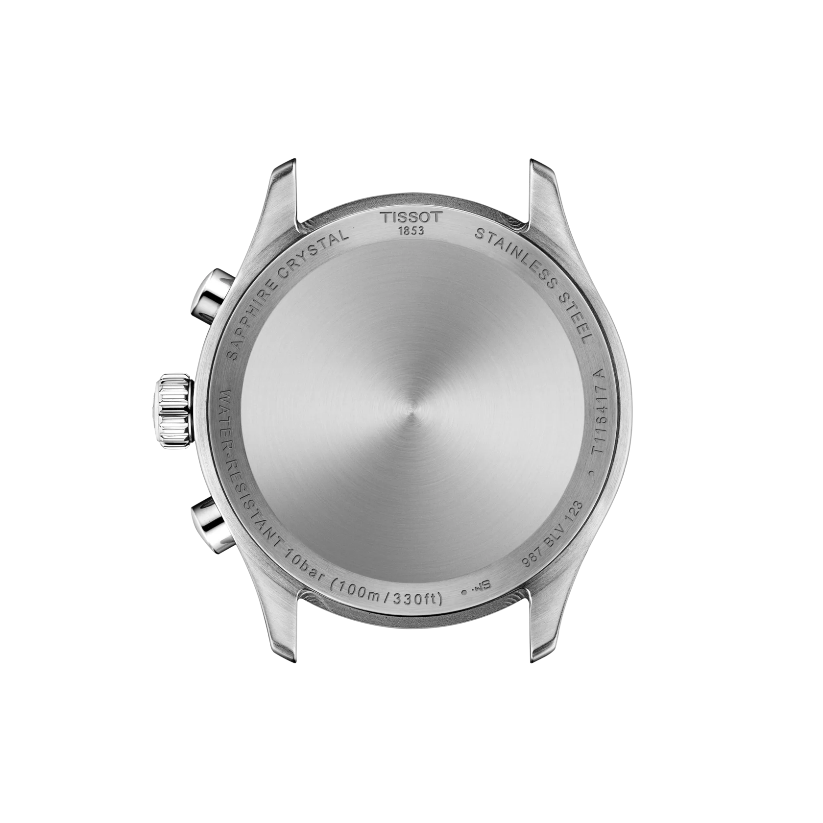 Back view of the watch case Tissot Chrono L 42mm