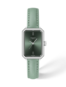 Front view of the watch Tissot SRV 30mm with shadow