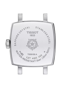 Back view of the watch case Tissot Lovely Square 20x20mm