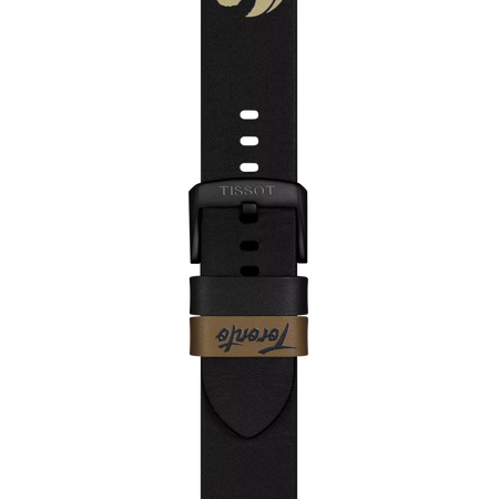 Zoom on Tissot Official Black Leather Strap Lugs 22 mm