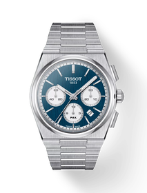 มุมมองด้านหน้าของนาฬิกา Tissot PRX 42mm พร้อมเงา