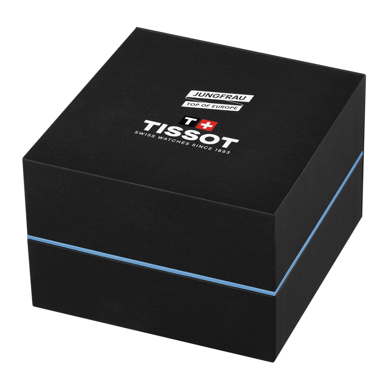 Front view of the watch Tissot T-Touch Connect Sport Jungfraubahn 43.75mm with opened