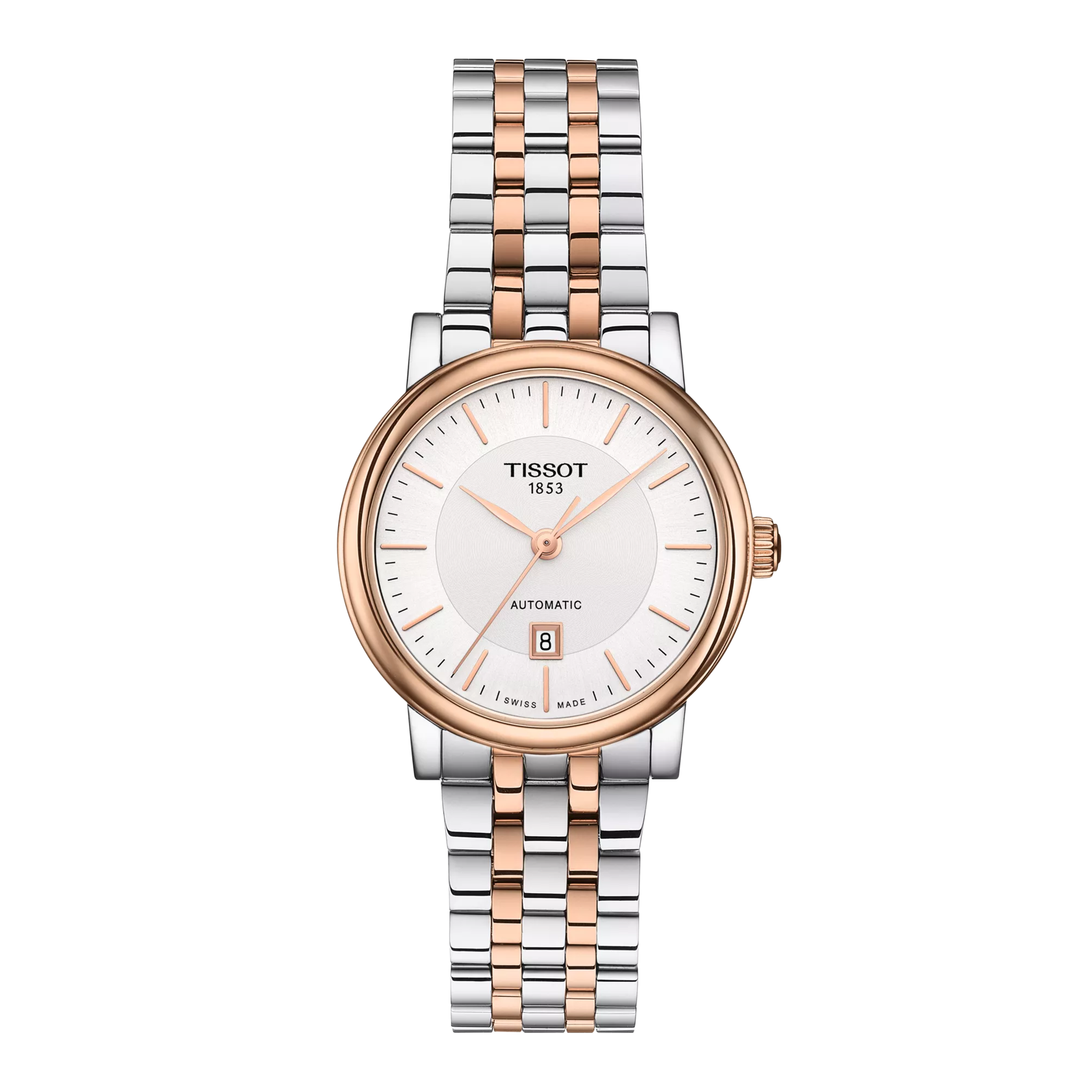 Front view of the watch Tissot Carson Premium Automatic Lady