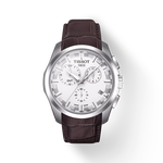 Front view of the watch Tissot Couturier GMT with shadow