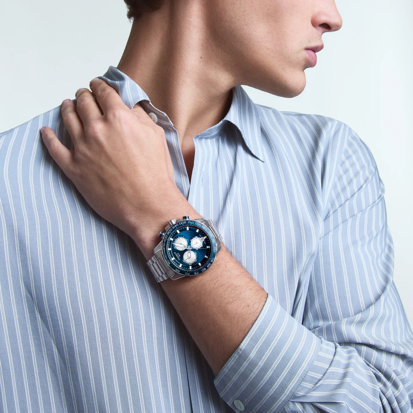 Darstellung der Uhr Tissot Supersport Chrono 45.5mm am Handgelenk