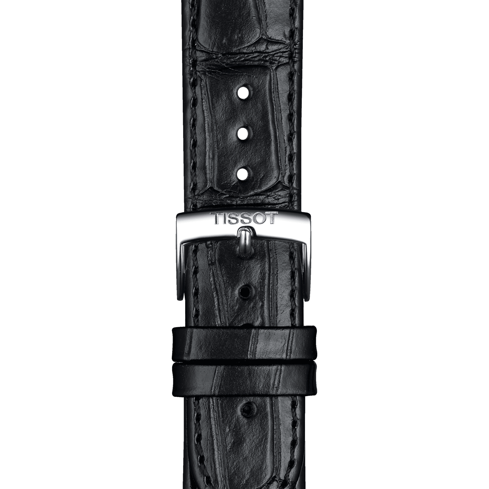 Tissot official black leather strap lugs 20 mm