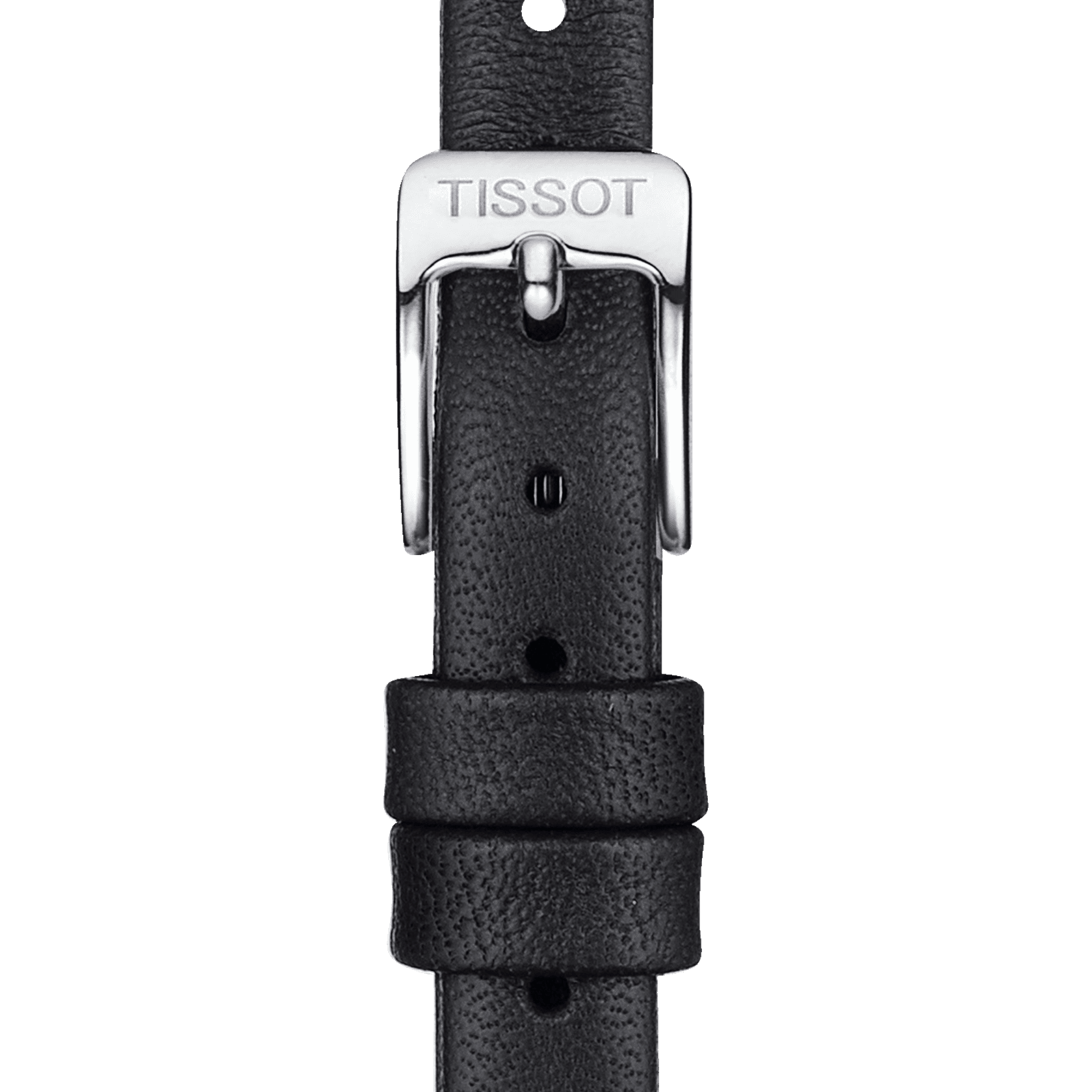 Tissot official black leather strap lugs 09 mm
