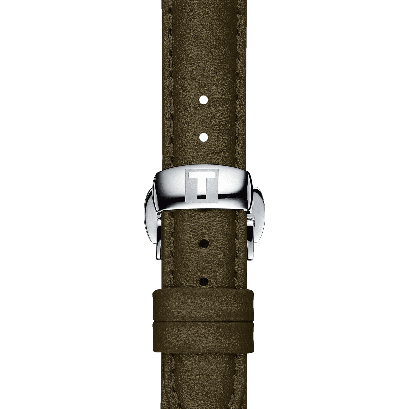 Tissot official green leather strap lugs 15 mm
