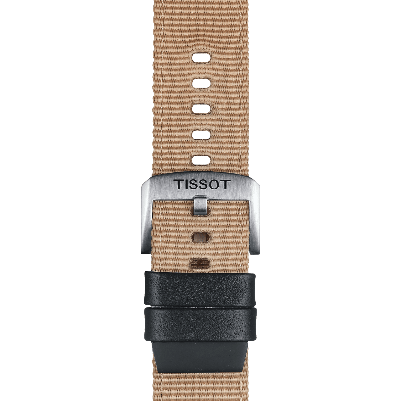 Original Tissot Textilarmband mit Lederelementen beige Bandanstoß 22 mm