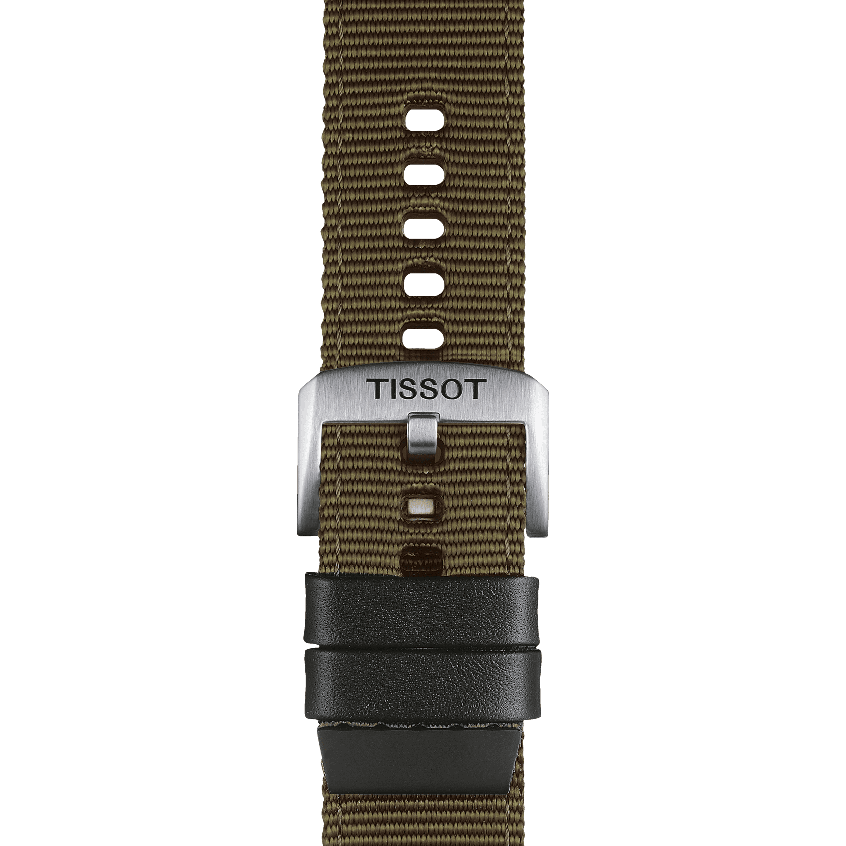 Bracelet officiel Tissot textile kaki entre-cornes 22 mm