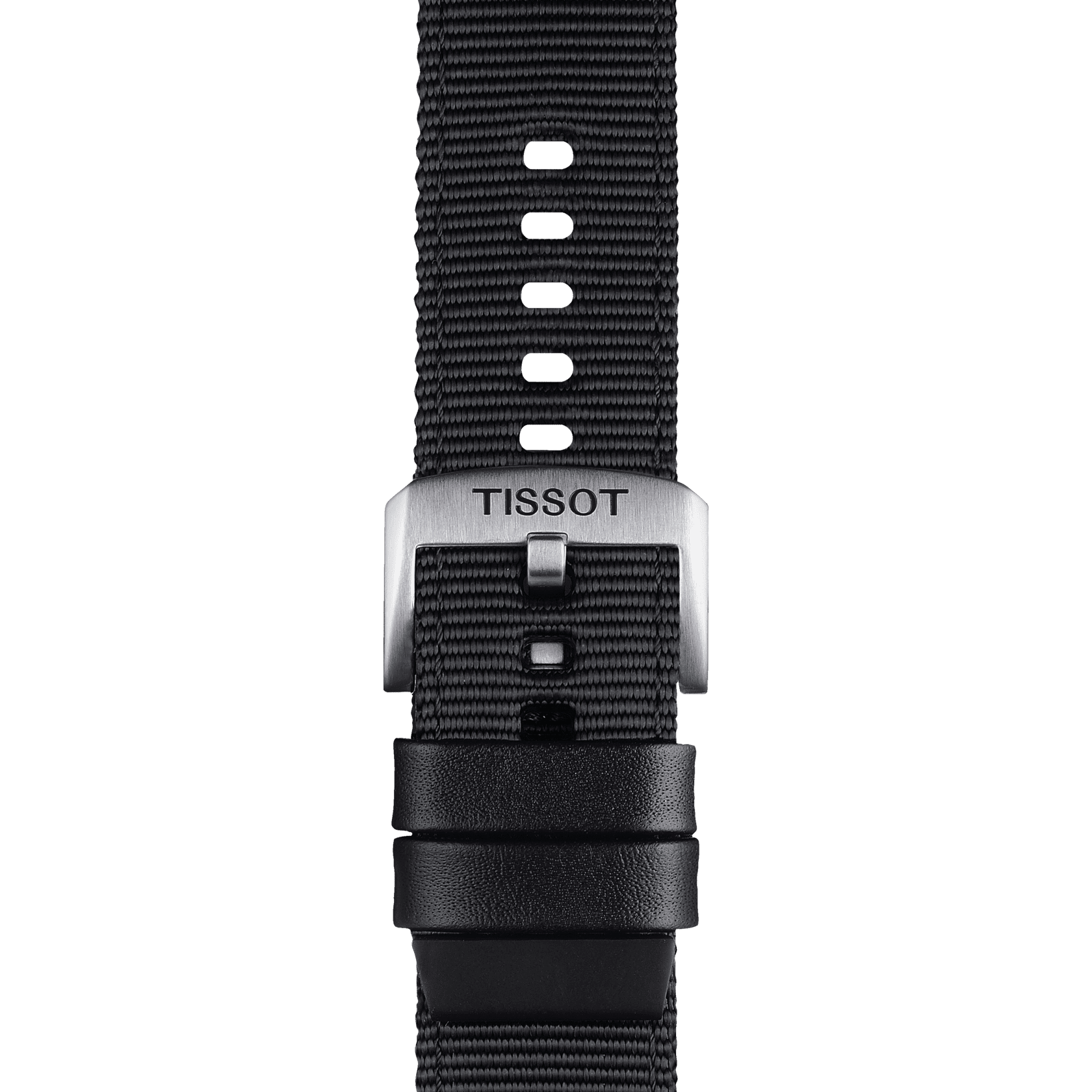 Bracelet officiel Tissot textile noir entre-cornes 22 mm