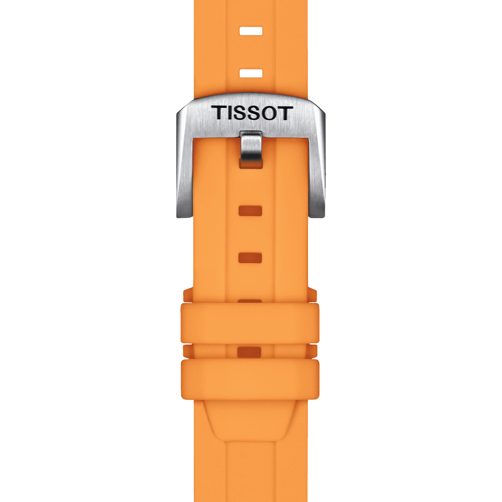 Bracelet officiel Tissot silicone orange entre-corne 18 mm