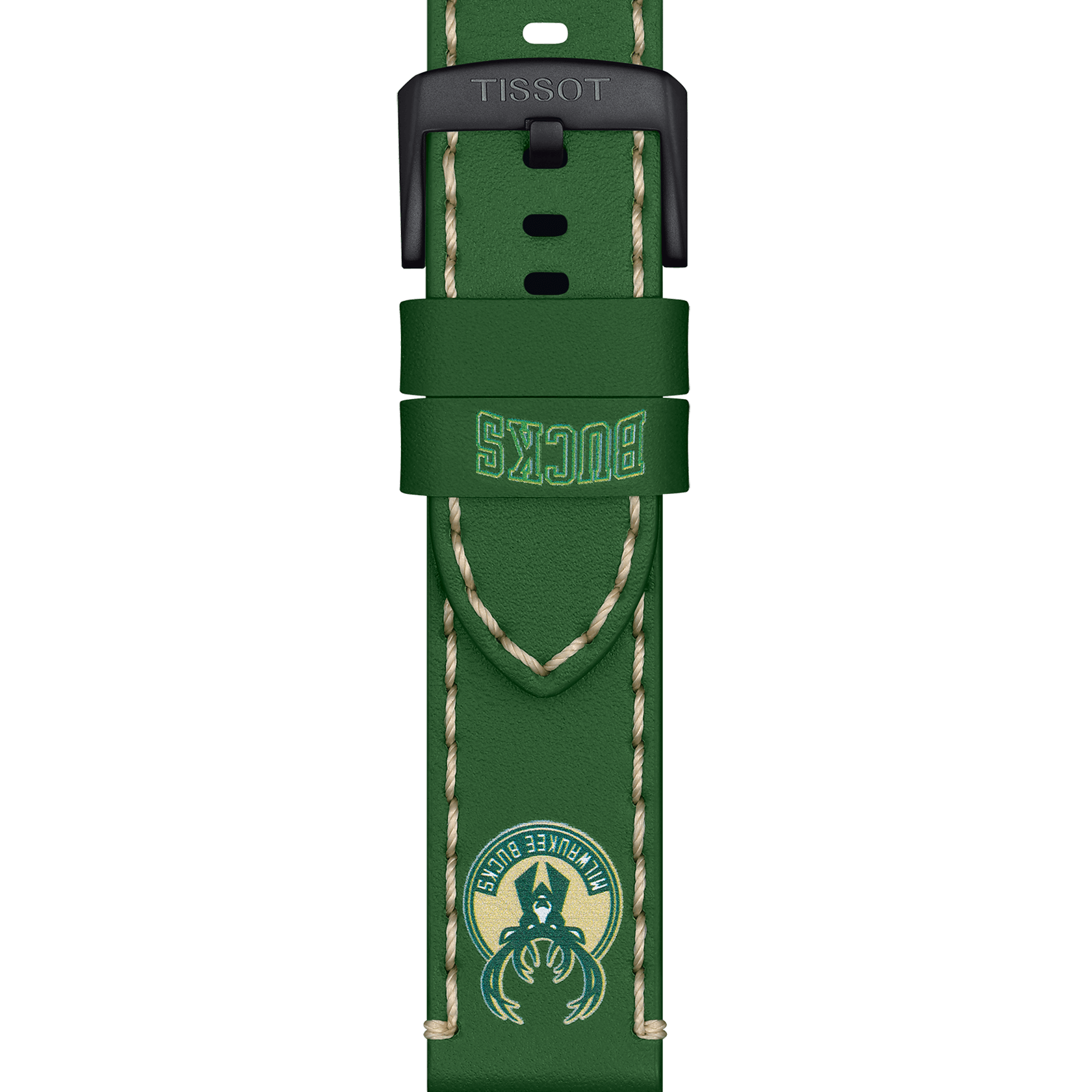 Tissot Official NBA leather strap Milwaukee Bucks Limited Edition 22mm