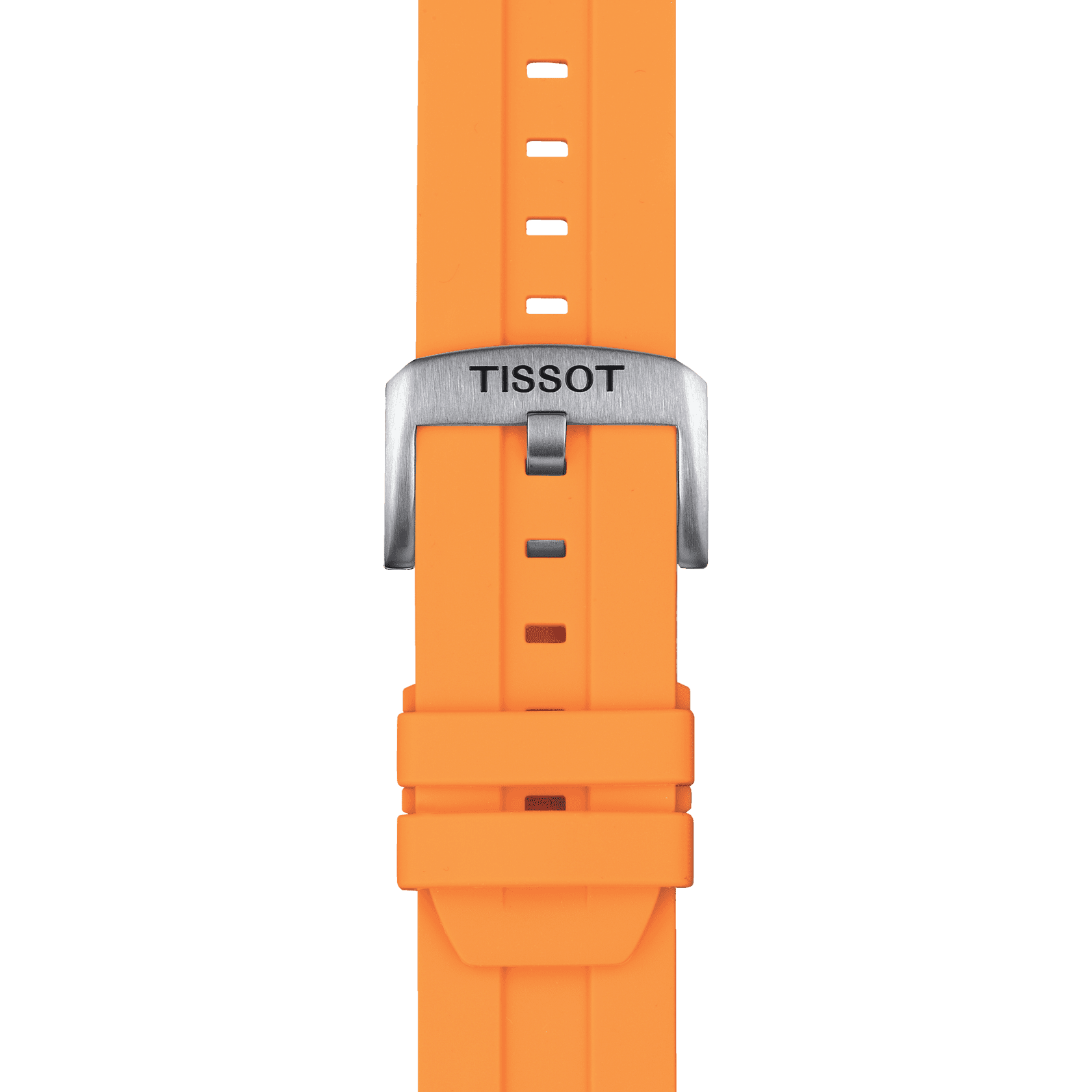 Bracelet original Tissot en silicone orange, entre-corne 22 mm