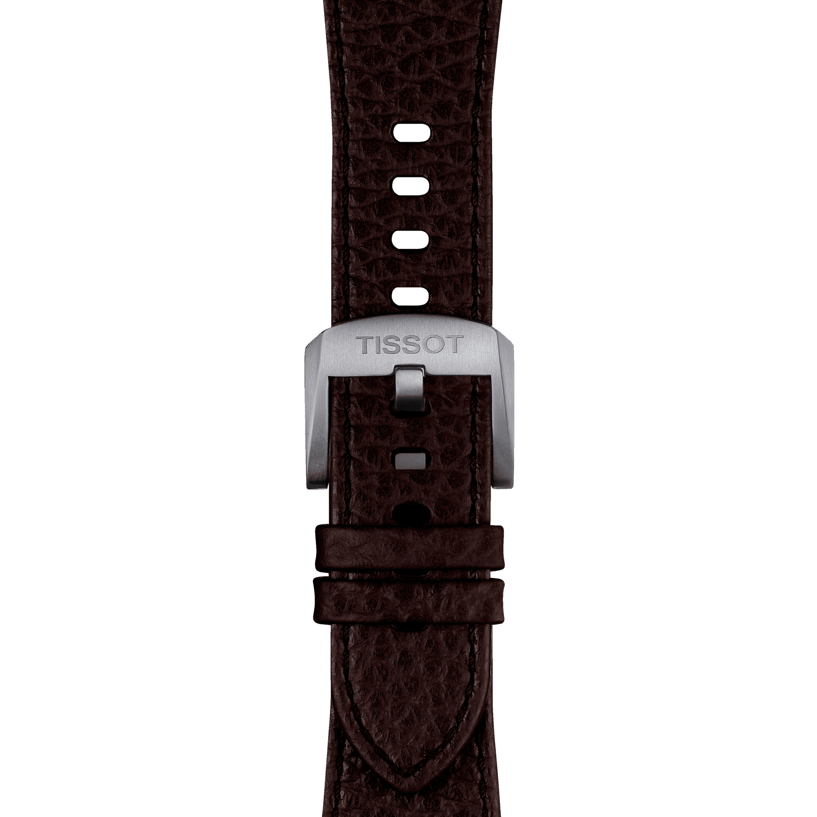 Bracelet officiel Tissot PRX Chronograph Cuir brun
