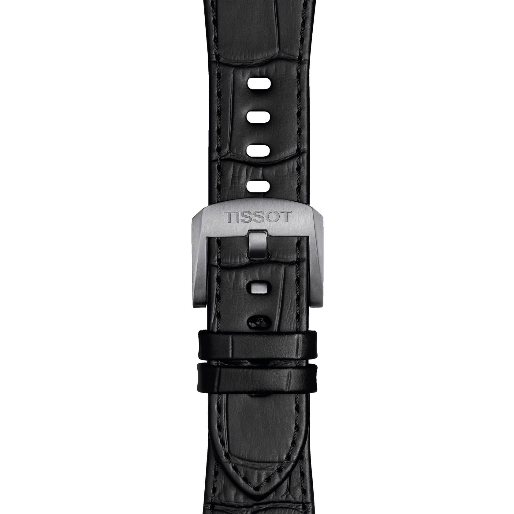 Skórzany czarny pasek Tissot - Kolekcja PRX 42 mm
