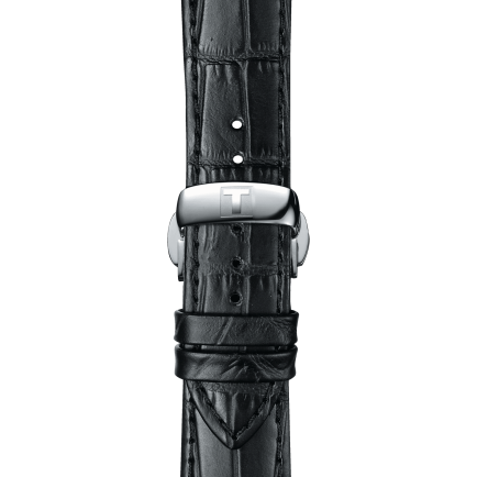 Tissot official black leather strap lugs 21 mm