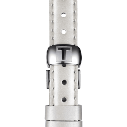 Tissot official white leather strap lugs 12 mm