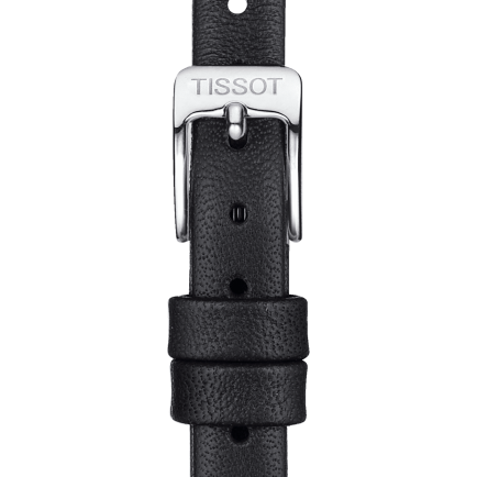 Tissot official black leather strap lugs 09 mm