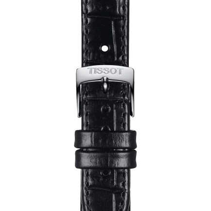 Tissot official black leather strap lugs 15 mm