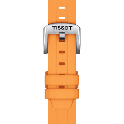 Correa de silicona naranja Tissot oficial asas 18 mm
