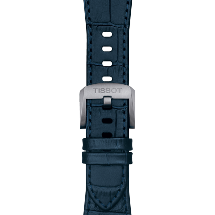 Original Tissot Lederarmband dunkelblau für PRX-Modelle mit 40 mm Durchmesser