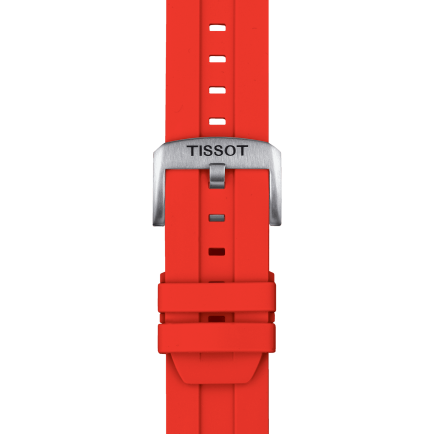 Tissot official red silicone strap lugs 22 mm