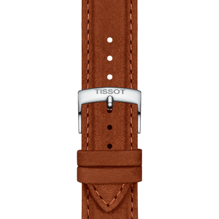 Оригинальный кожаный коричневый ремешок Tissot 21 мм