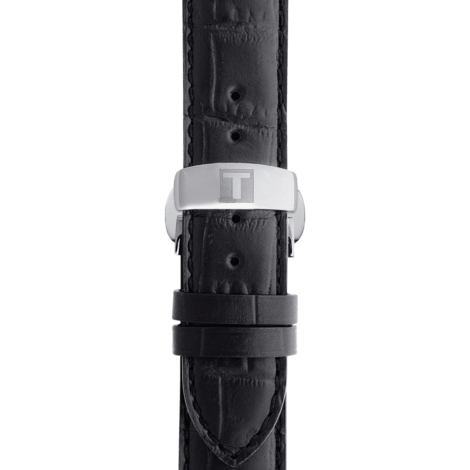 Officiële Tissot zwart lederen band 19 mm
