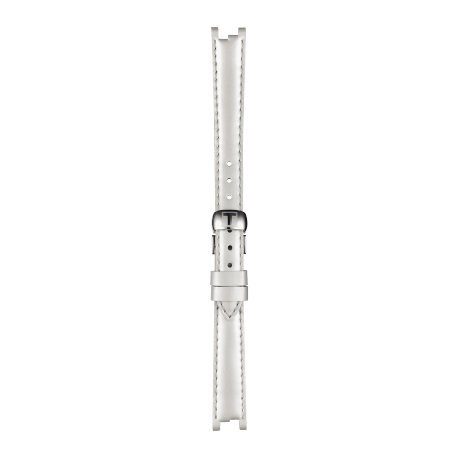 Bracelet officiel Tissot cuir blanc entre-cornes 12 mm - View 2