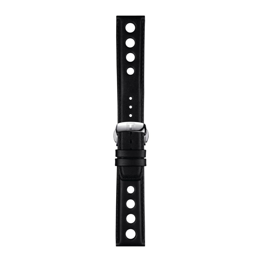 Bracelet officiel Tissot cuir noir entre-cornes 20 mm - Voir 2