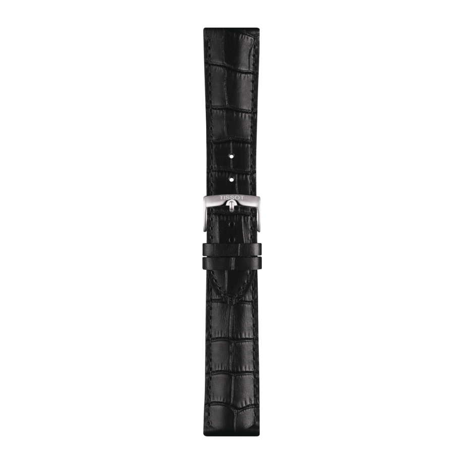 Bracelet officiel Tissot cuir noir entre-cornes 22 mm - View 2