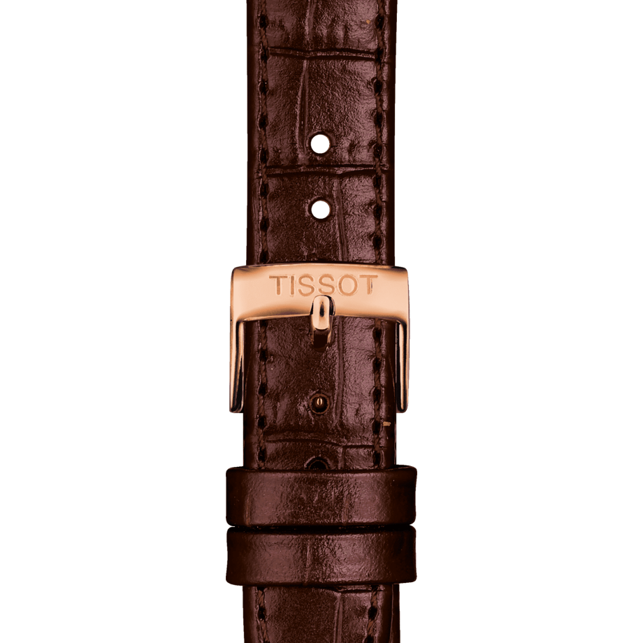 Offizielles Tissot Lederarmband braun Bandanstoß 15 mm