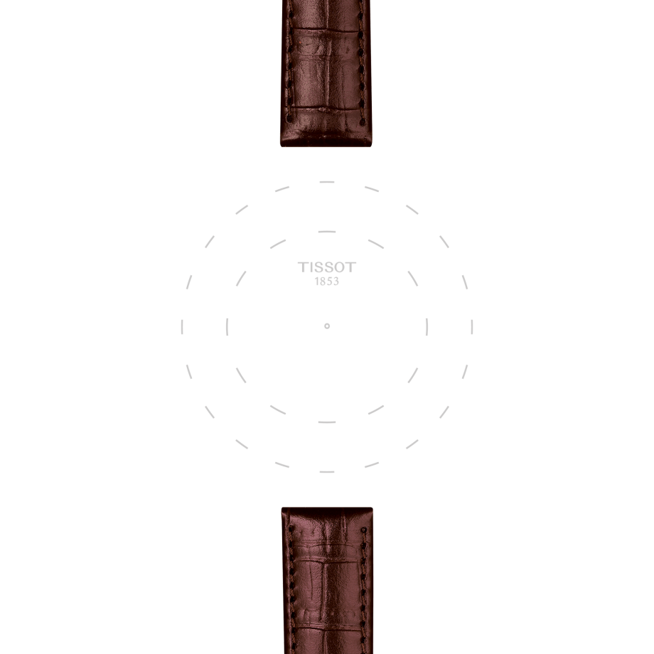 Tissot official brown leather strap lugs 15 mm - View 1