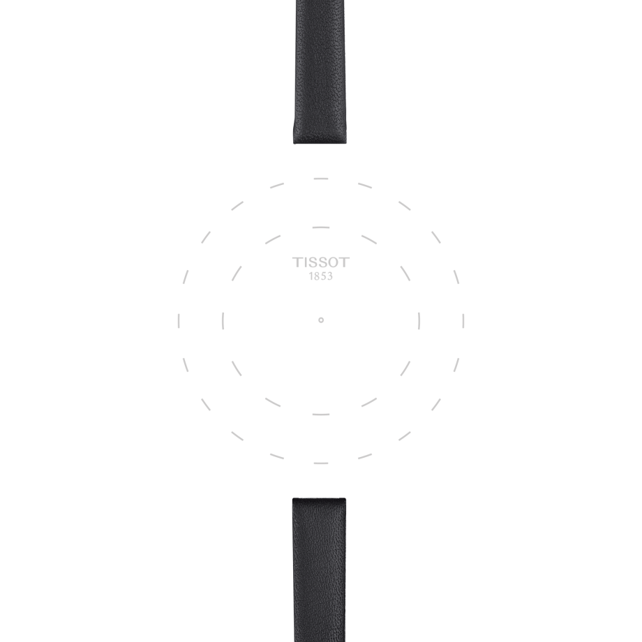 Bracelet officiel Tissot cuir noir entre-cornes 09 mm - Voir 1