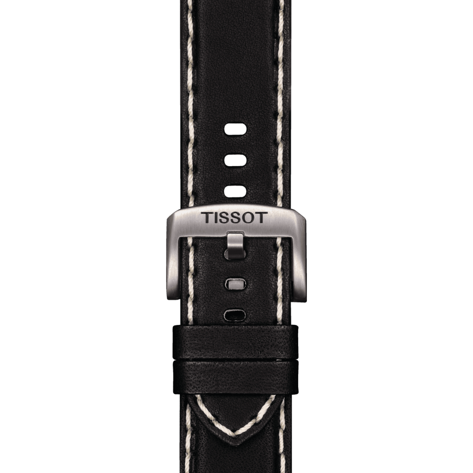 Tissot official black leather strap lugs 22 mm