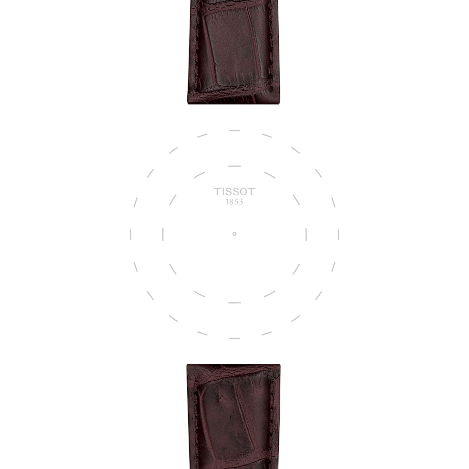 Bracelet officiel Tissot cuir brun entre-cornes 21 mm - View 1