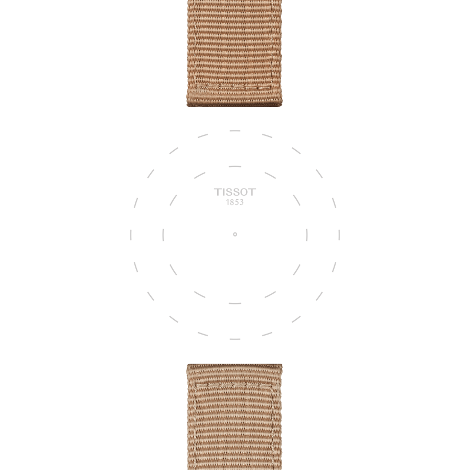 Tissot official beige fabric strap lugs 22 mm - View 1