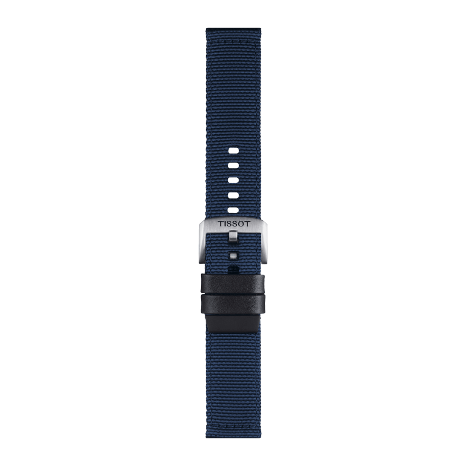 Tissot official blue fabric strap lugs 22 mm - View 2
