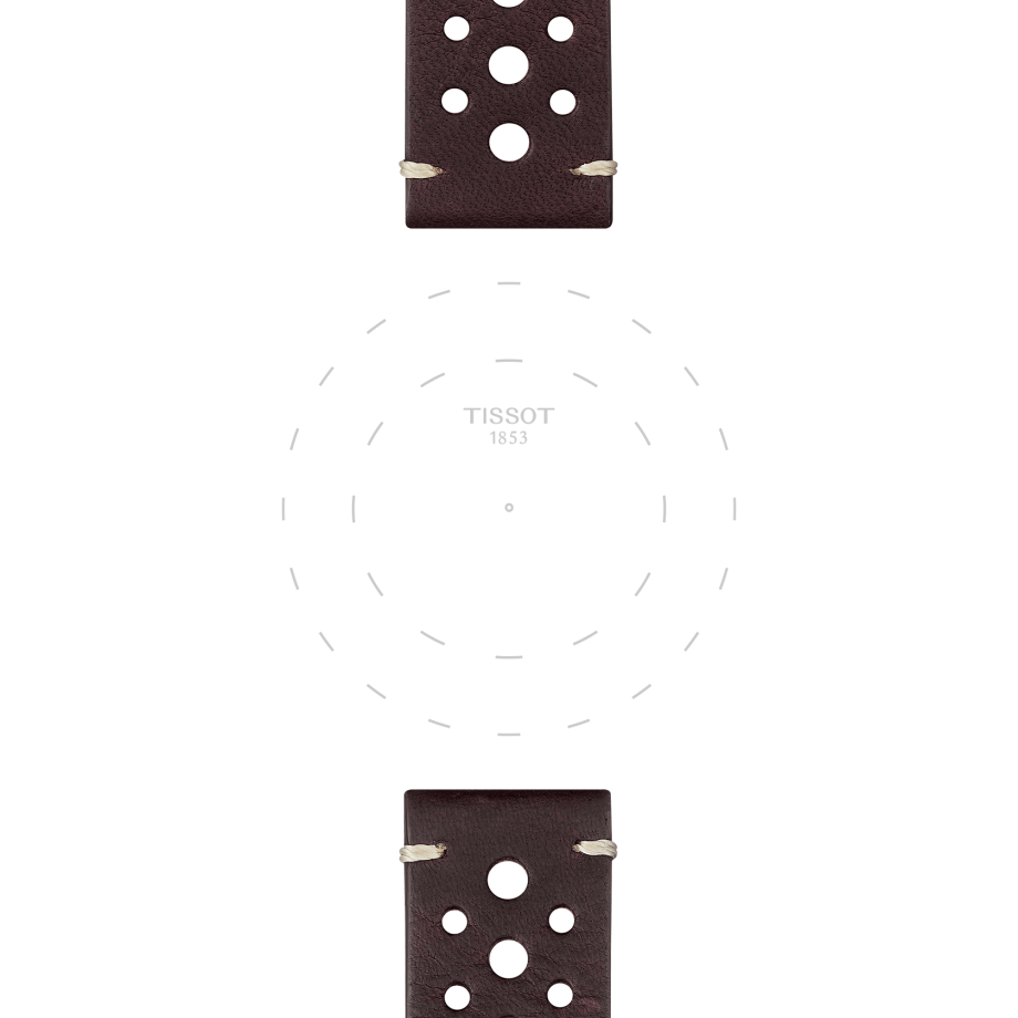 Tissot official brown leather strap lugs 22 mm - View 1
