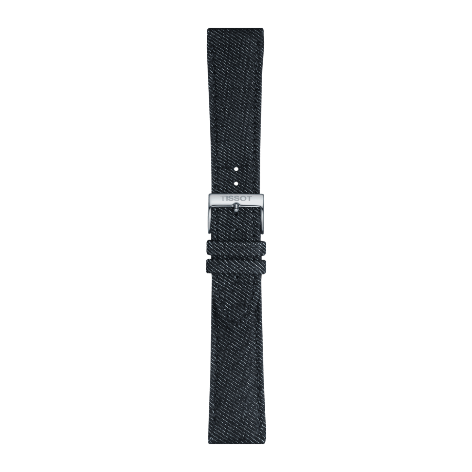 Bracelet officiel Tissot textile bleu entre-cornes 22 mm - Voir 2