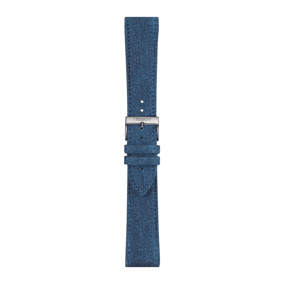 Bracelet officiel Tissot textile bleu entre-cornes 22 mm - View 2
