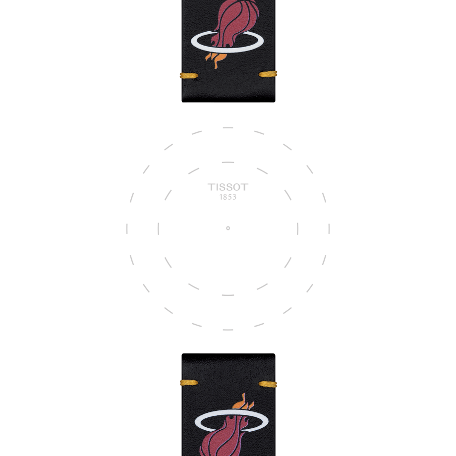 Tissot Official NBA leather strap Miami Heat 22mm - View 2